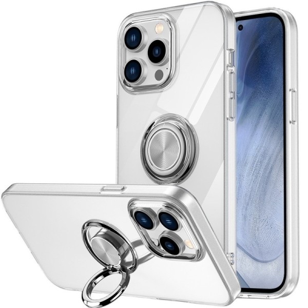 „Sheet“ Kickstand (TPU) чехол - прозрачный (iPhone 14)