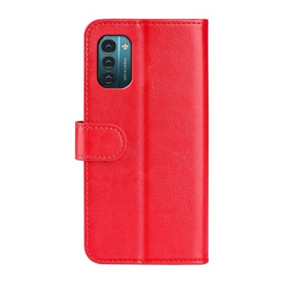 Nokia G21 (G11) открываемый красный кожаный чехол - книжка | Vacins.lv