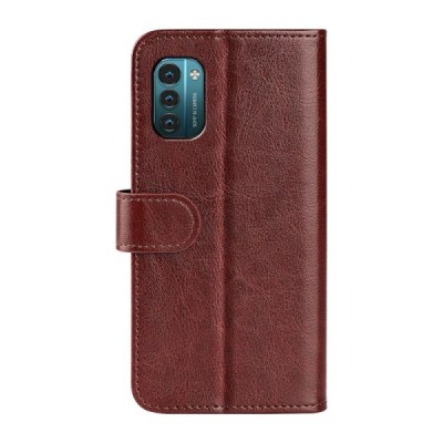Nokia G21 (G11) atvēramais ādas brūns maciņš (maks) | Vacins.lv