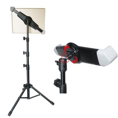 „Tripod Stand“ universāls planšetdatora turētājs - melns (XL izmērs) | Vacins.lv