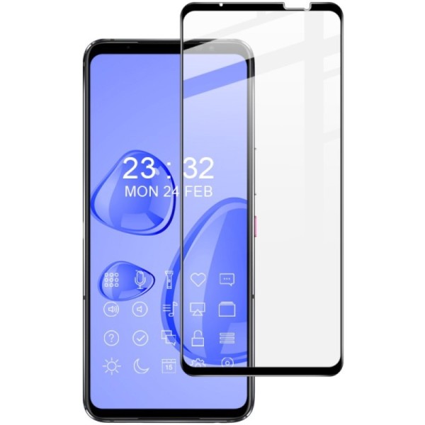 „Imak“ Tempered Glass полностью закрывающееся защитное стекло 0,2 мм - чёрный (Rog Phone 6 5G / 6 Pro 5G / 7 5G / 7 Pro / 7
