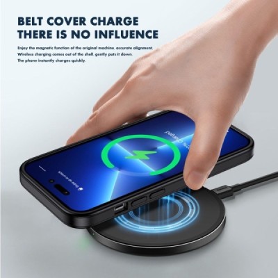 Apple iPhone 14 Pro Max elegants „IPAKY“ Rubberized dzidrs (caurspīdīgs) silikona apvalks (apmales melnā krāsā) | Vacins.lv