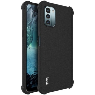 Nokia G21 (G11) усиленный твердый силиконовый чехол TPU серый, задняя часть + защитная пленка для экрана | Vacins.lv
