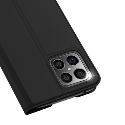 „Dux Ducis“ Skin серии Huawei Honor X8 чёрный кожаный чехол-книжка | Vacins.lv