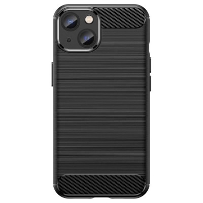 Apple iPhone 14 „Carbon“ cieta silikona (TPU) melns vāciņš | Vacins.lv