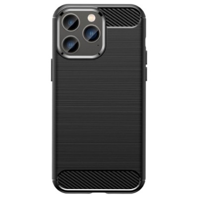 Apple iPhone 14 Pro „Carbon“ kieto silikono TPU juodas dėklas - nugarėlė | Priedai.lt