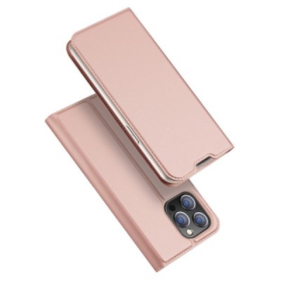 „Dux Ducis“ Skin серии Apple iPhone 14 Pro розовый кожаный чехол-книжка | Vacins.lv