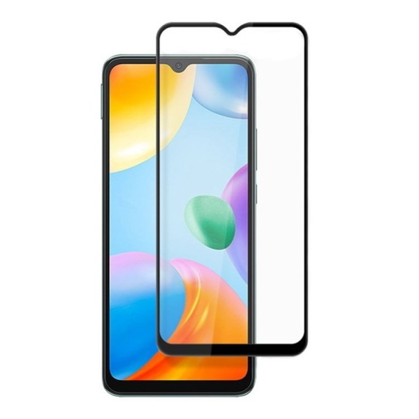 „Amorus“ ekrāna stikls (pilnīgi aizsedzama) komplekts - melns (Redmi 10C)