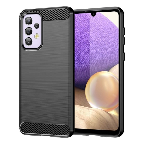 „Carbon“ твердый силиконовый чехол (TPU) - черный (Galaxy A33 5G)