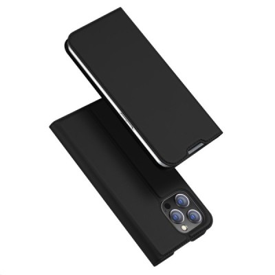 „Dux Ducis“ Skin серии Apple iPhone 14 Pro Max чёрный кожаный чехол-книжка | Vacins.lv