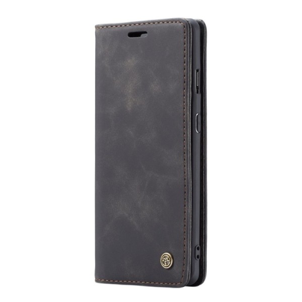 Кожиный чехол-книжка "CaseMe" Retro - чёрный (OnePlus 7)