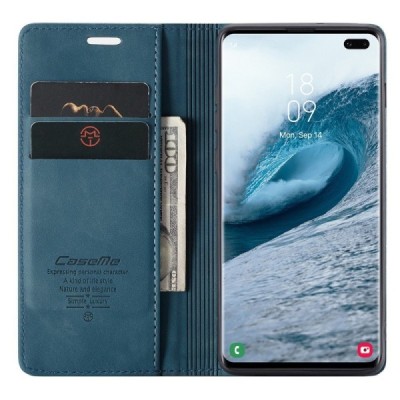 Samsung Galaxy S10+ (G975) CaseMe Retro открываемый, зелёного цвета, кожаный чехол – книжка | Vacins.lv