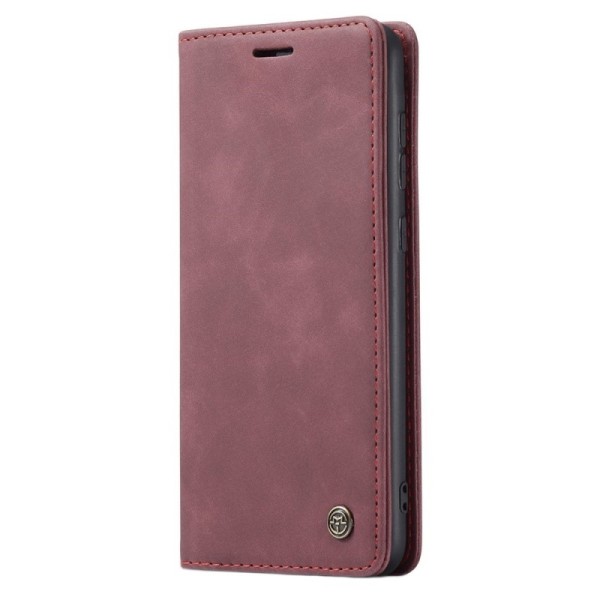 Кожиный чехол-книжка „CaseMe“ Retro - бордовый (Galaxy A33 5G)