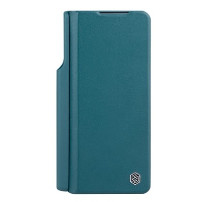 Samsung Galaxy Z Fold4 5G (F936B) роскошный серии Nillkin Qin Pro кожаный чехол-книжка - зеленый | Vacins.lv