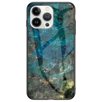 Apple iPhone 14 Pro „Marble“ cieta silikona (TPU) zils apvalks | vacins.lv