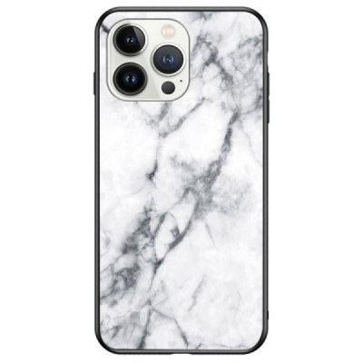 Apple iPhone 14 Pro Max „Marble“ cieta silikona (TPU) balts apvalks | vacins.lv