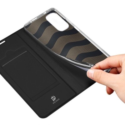 Xiaomi Redmi Note 11 4G (Redmi Note 11s 4G) „Dux Ducis“ Skin серии чёрный кожаный чехол-книжка | Vacins.lv