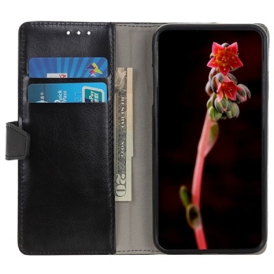 Realme C20 (C11 2021) открываемый чёрный кожаный чехол - книжка | Vacins.lv