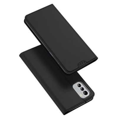 Nokia G60 „Dux Ducis“ Skin sērijas melns ādas atvērams maciņš | Vacins.lv