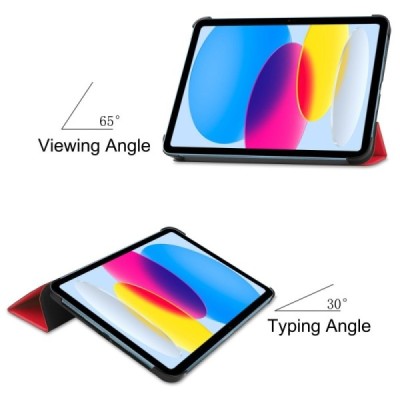 Apple iPad 11 2025, iPad 10,9 2022 atvēramais sarkans maciņš - vāciņš | Vacins.lv