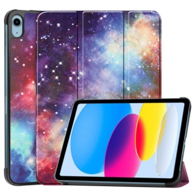Apple iPad 11 2025, iPad 10,9 2022 „Cosmo“ открываемый разноцветный кожаный чехол - книжка | Vacins.lv