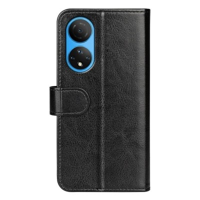 Huawei Honor X7 atvēramais ādas melns maciņš (maks) | Vacins.lv