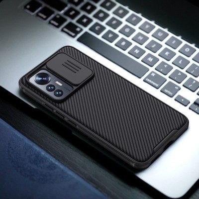 Xiaomi 12 Lite „Nillkin“ CamShield чёрный чехол, задняя часть с защитой камеры | Vacins.lv