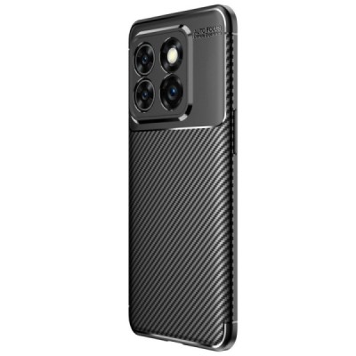 OnePlus 10T „Fiber“ (TPU) твердый силиконовый чехол - чёрного цвета | Vacins.lv