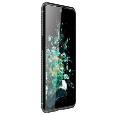 OnePlus 10T „Fiber“ (TPU) твердый силиконовый чехол - чёрного цвета | Vacins.lv
