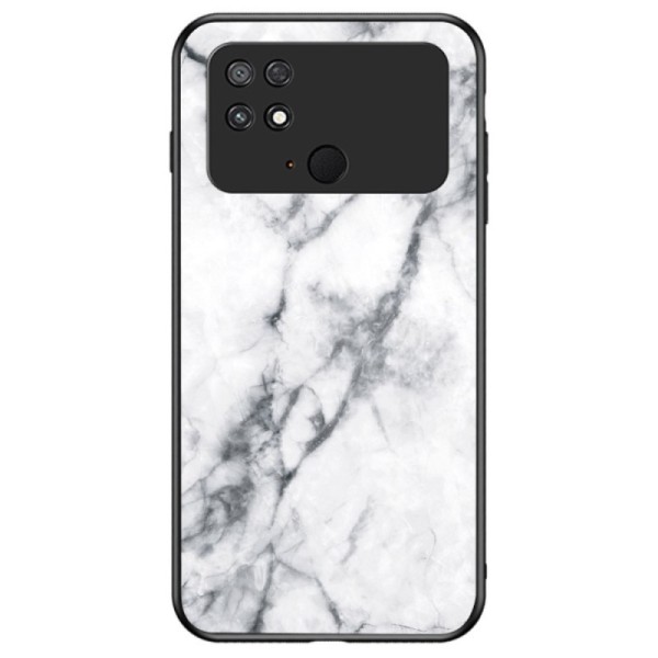 „Marble“ cieta silikona (TPU) apvalks - balts (Poco C40)