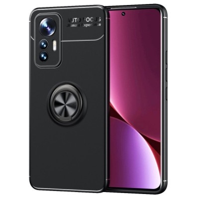 Xiaomi 12 Lite „FOCUS“ Kickstand „FOCUS“ Kickstand твердый силиконовый (TPU) чехол - чёрный | Vacins.lv