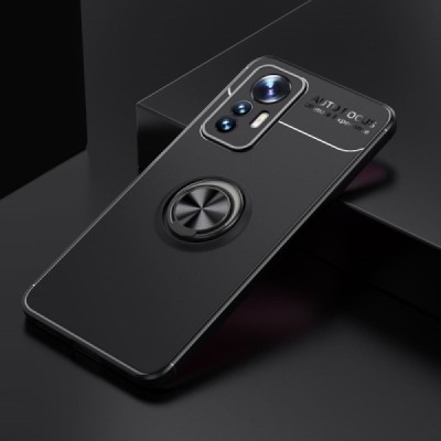 Xiaomi 12 Lite „FOCUS“ Kickstand cieta silikona (TPU) melns apvalks | vacins.lv