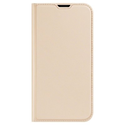 iPhone 14 Pro Max „Dux Ducis“ Skin sērijas zelta ādas atvērams maciņš | Vacins.lv
