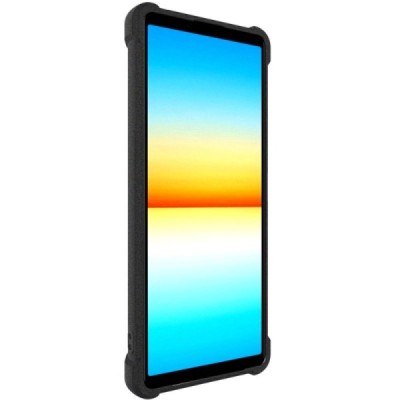 Sony Xperia 10 IV Imak усиленный твердый силиконовый чехол TPU чёрный, задняя часть + защитная пленка для экрана | Vacins.lv
