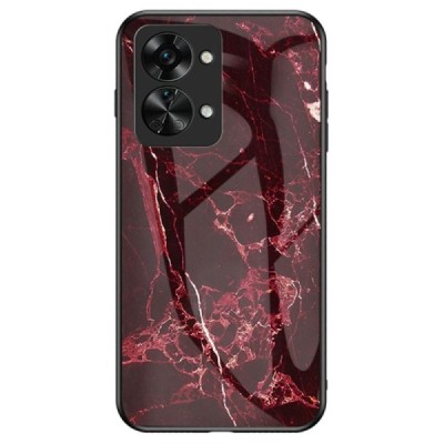 OnePlus Nord 2T 5G „Marble“ твердый силиконовый чехол TPU красного цвета | Vacins.lv