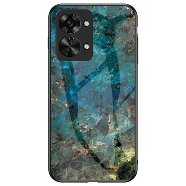 „Marble“ твердый силиконовый (TPU) чехол - синий (OnePlus Nord 2T 5G)