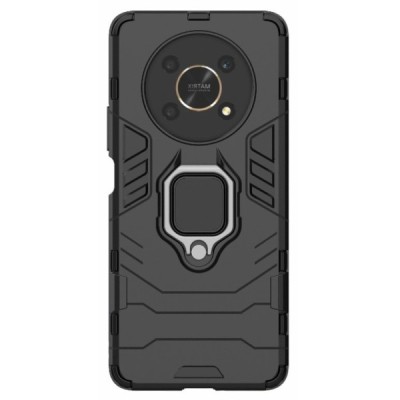 "Kickstand“ Huawei Honor Magic 4 Lite 5G усиленный защитный чехол из твердого силикона (TPU) - чёрный | Vacins.lv