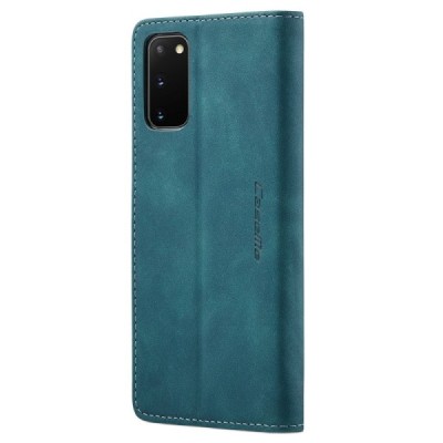Samsung Galaxy S20 (G980) CaseMe Retro открываемый зелёный кожаный чехол – книжка | Vacins.lv