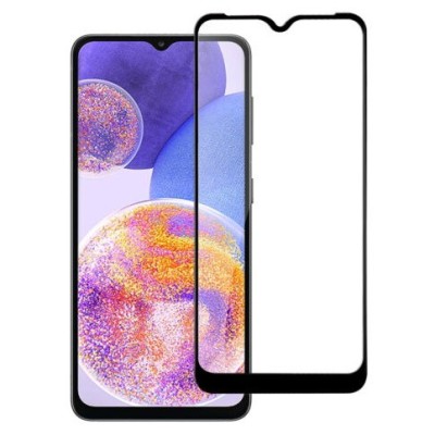 Samsung Galaxy A23 5G (SM-A236B) Mocolo 2.5D Tempered Glass melns ekrāna aizsargstikls | Vacins.lv