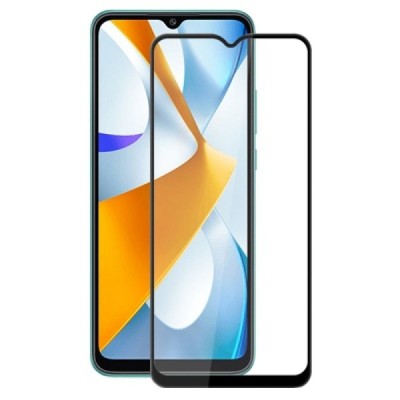 Xiaomi Poco C40 Mocolo 2.5D Tempered Glass melns ekrāna aizsargstikls | Vacins.lv