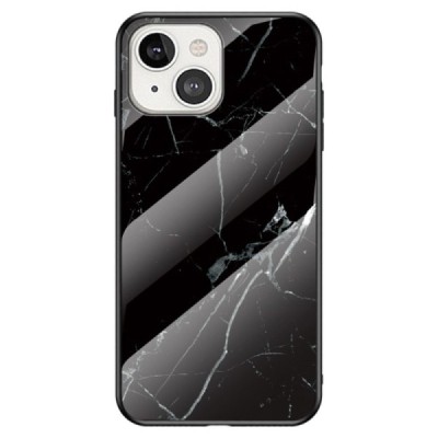 Apple iPhone 14 „Marble“ твердый силиконовый чехол TPU чёрного цвета | Vacins.lv