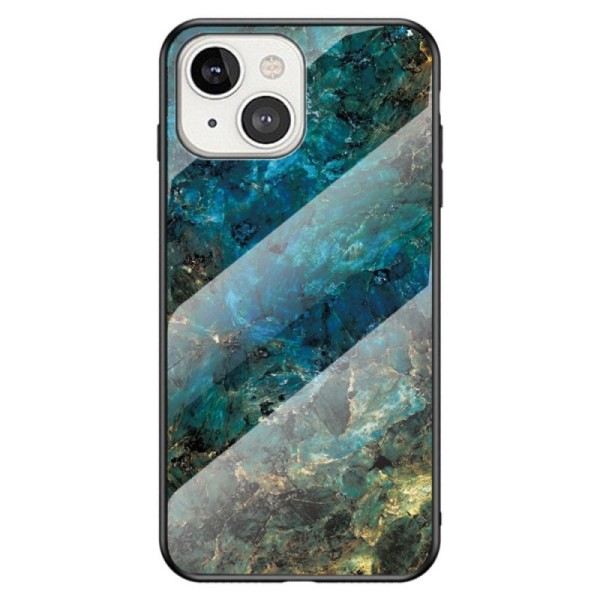 „Marble“ cieta silikona (TPU) apvalks - zils (iPhone 14)