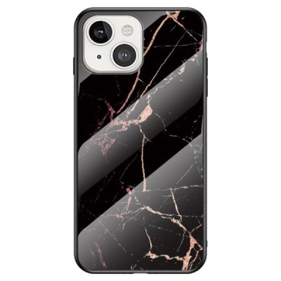 Apple iPhone 14 Plus „Marble“ твердый силиконовый чехол TPU чёрного / золотого цвета | Vacins.lv