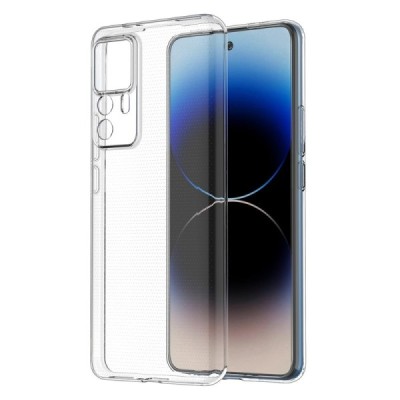 Твердый силиконовый чехол (TPU) для Xiaomi 12T (12T Pro) - прозрачный | Vacins.lv