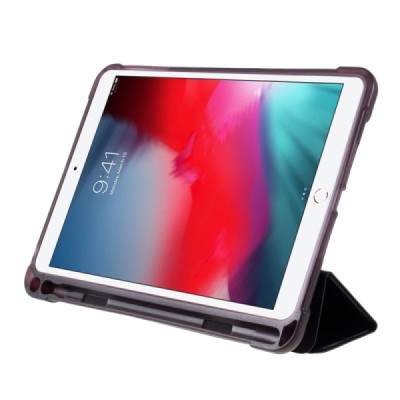 Apple iPad Mini (iPad Mini 2, iPad Mini 3, iPad Mini 4, iPad Mini 5) черный кожаный чехол-книжка с местом для стилуса | Vacins.l