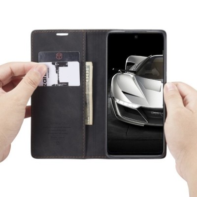 Xiaomi Redmi Note 9 Pro CaseMe Retro открываемый, чёрного цвета, кожаный чехол – книжка | Vacins.lv