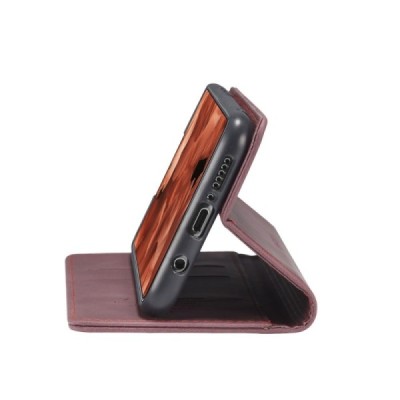 Xiaomi Redmi Note 9 Pro CaseMe Retro solīds atvēramais ādas bordo maciņš - maks | Vacins.lv