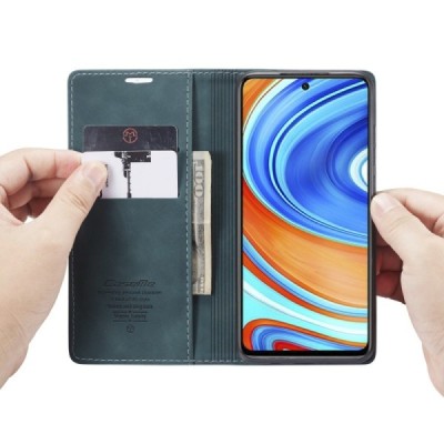 Xiaomi Redmi Note 9 Pro CaseMe Retro открываемый, зелёного цвета, кожаный чехол – книжка | Vacins.lv