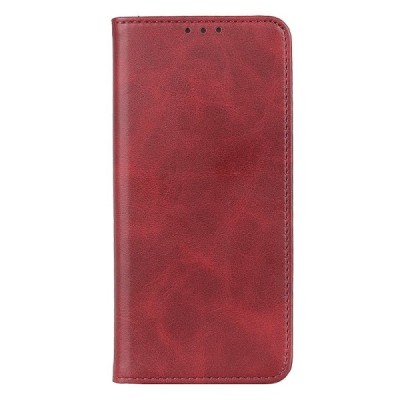 Xiaomi 12T (12T Pro) „Split“ красный кожаный чехол-книжка | Vacins.lv