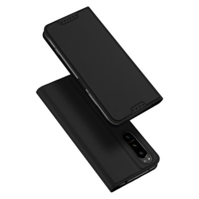 „Dux Ducis“ Skin серии Sony Xperia 5 IV черный кожаный чехол-книжка | Vacins.lv